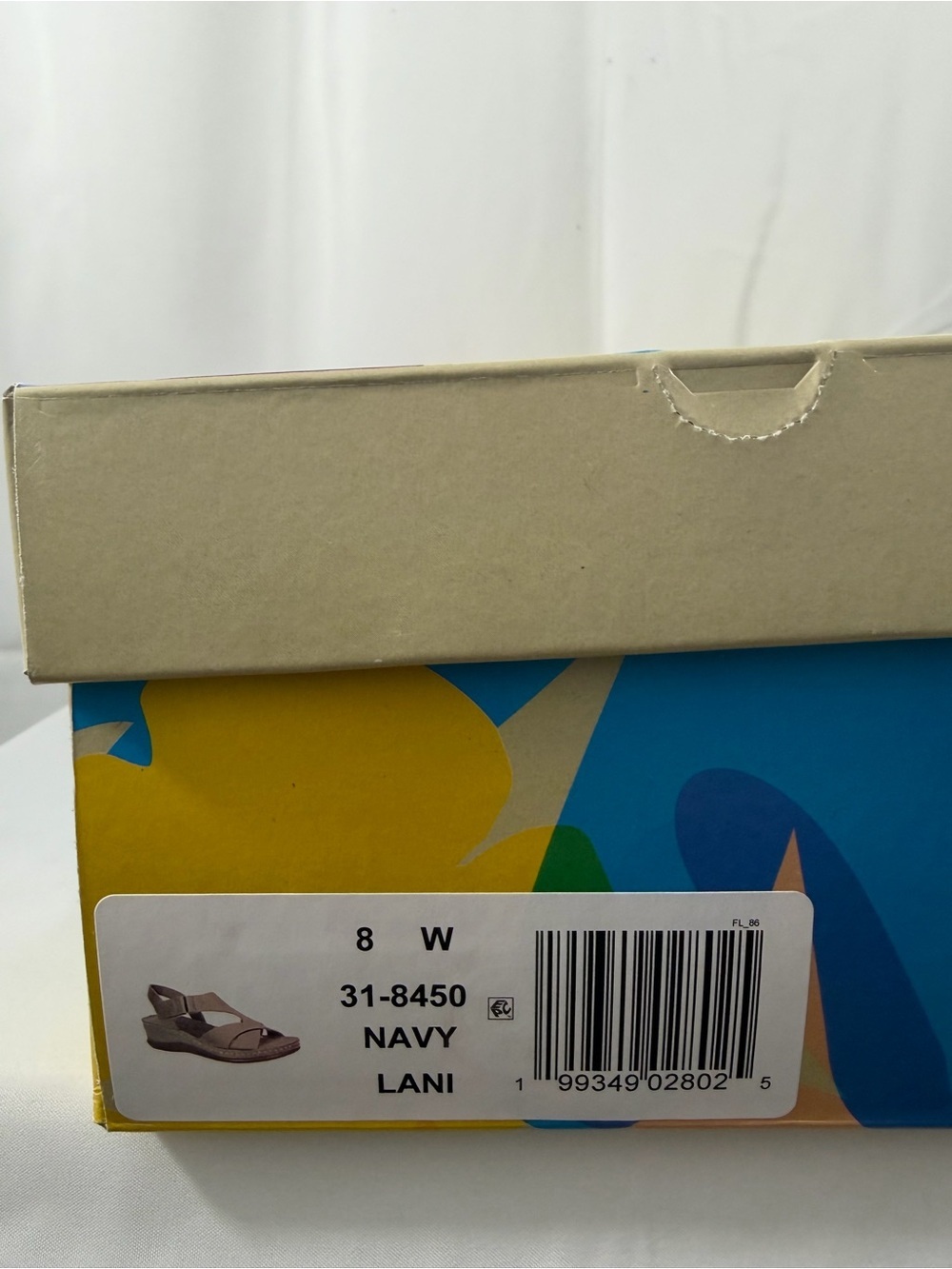 NWT Easy Street Women’s Size 8W Navy Blue Sandals - Picture 8 of 9